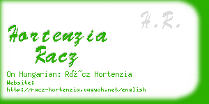 hortenzia racz business card